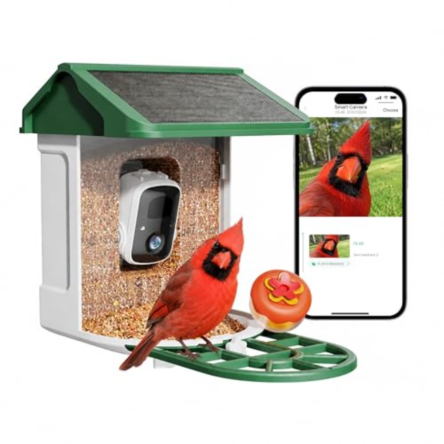 Smart Bird Feeder Camera - Bird Feeder with Camera Solar Powered-2K