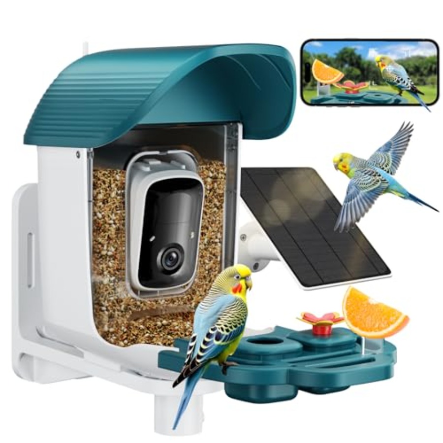 Smart Bird Feeder Camera - Bird Feeder with Camera Solar Powered,