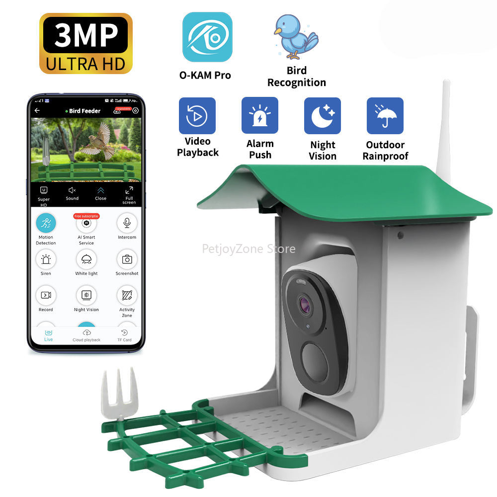 OEM 3MP O-KAM WIFI Color Night - Smart Bird Feeder Camera review and price