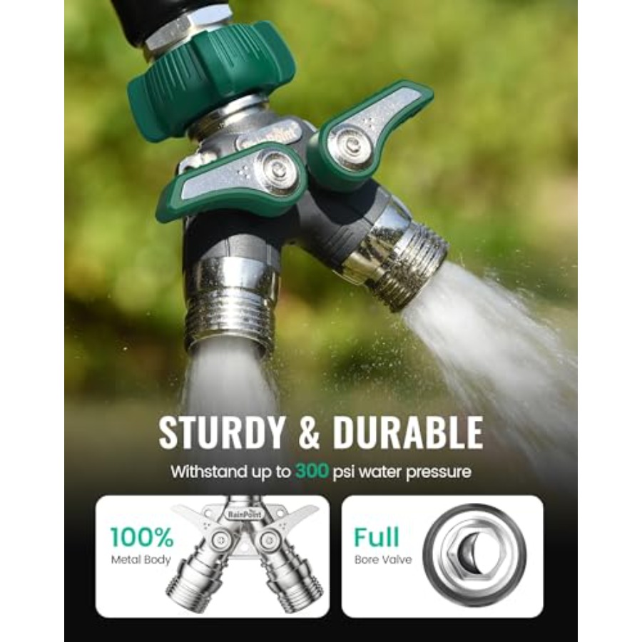 2-Way Garden Hose Splitter wit - Smart Garden Construct review and price
