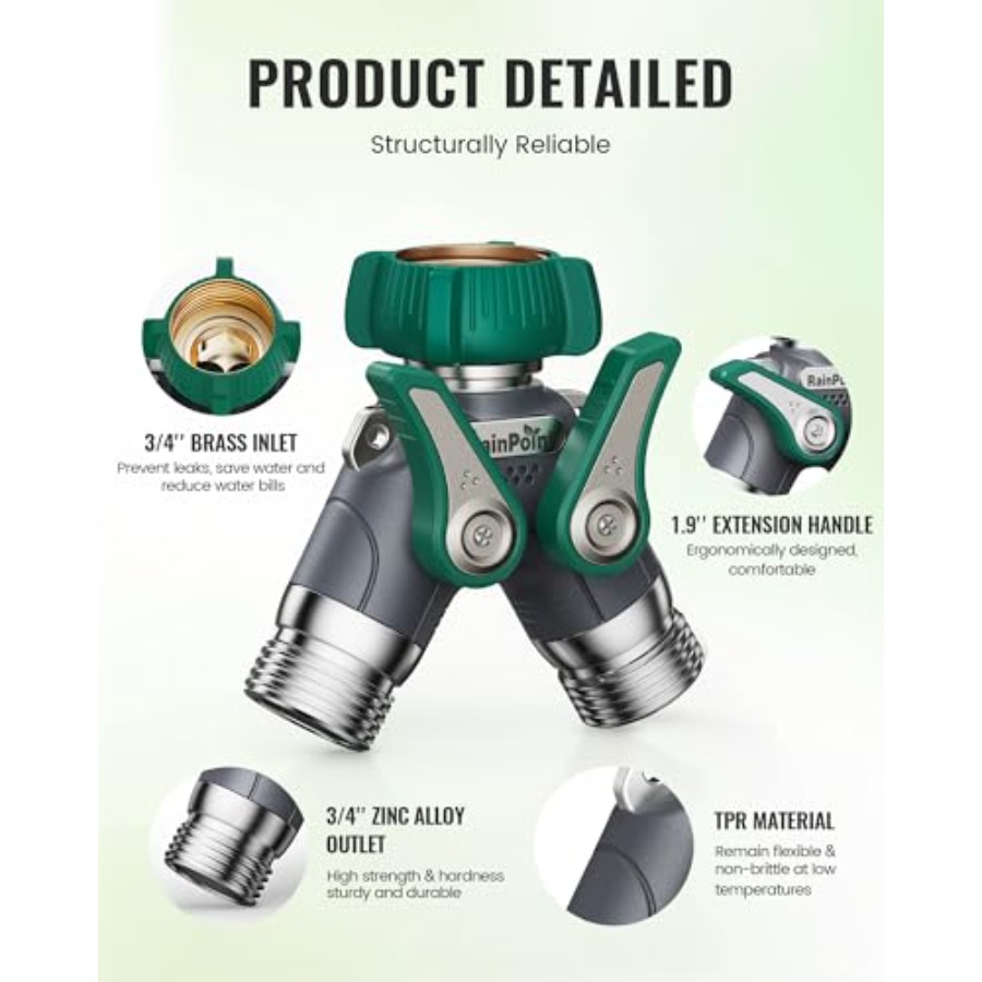 2-Way Garden Hose Splitter wit - Smart Garden Construct review and price