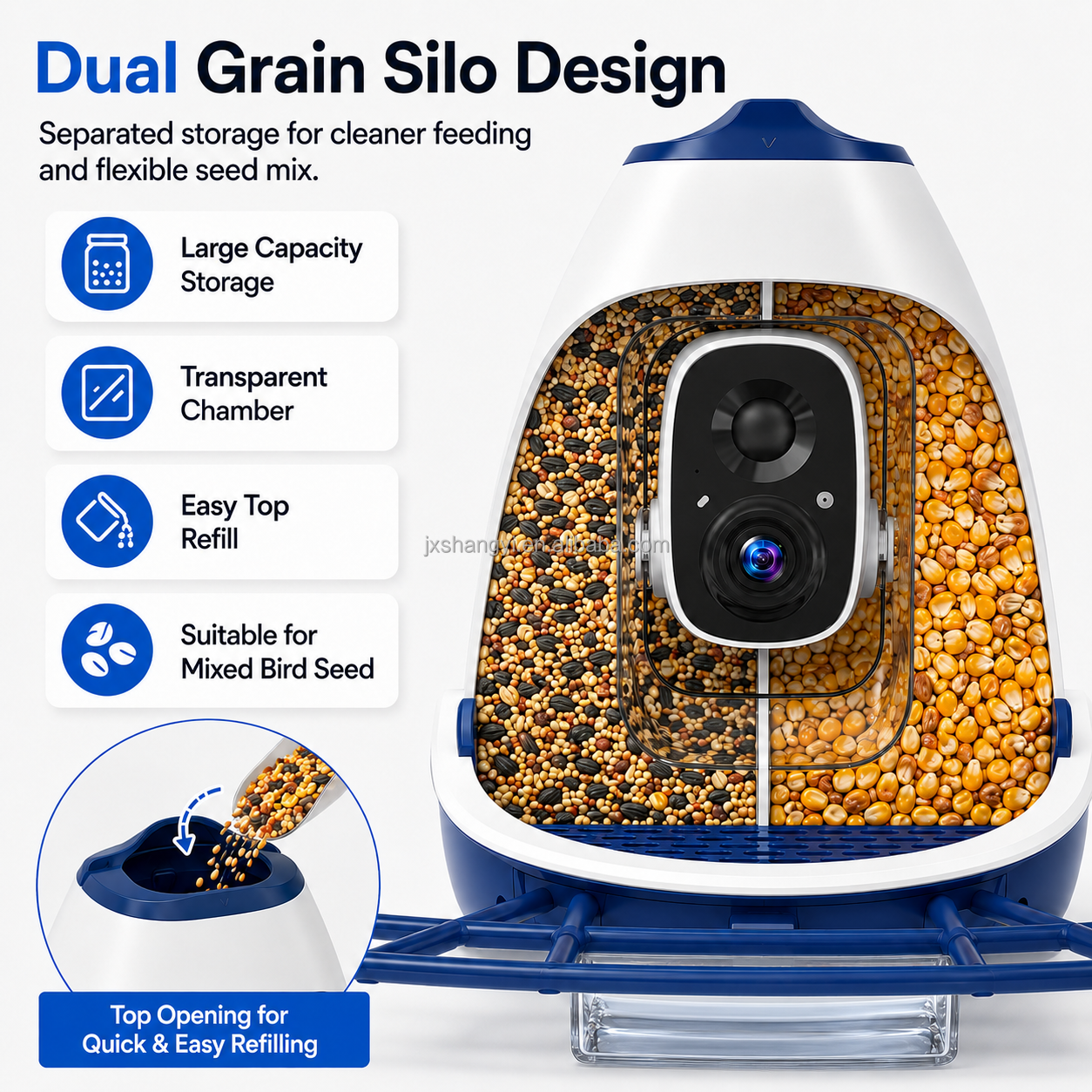 Wholesale IP65 Waterproof Long - Smart Bird Feeder Camera review and price